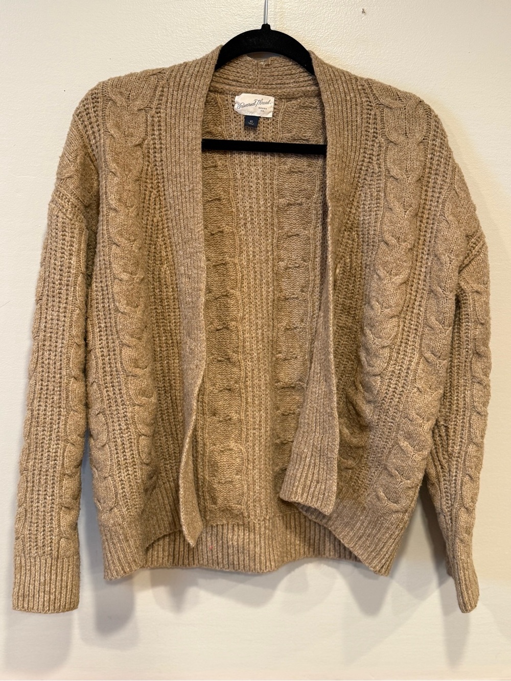 Universal Thread Tan Brown Cable Knit Button Cardigan Women's XS